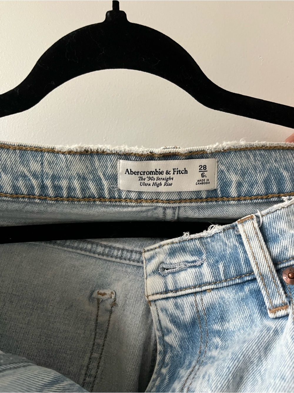 Abercrombie & Fitch Light Blue Straight Leg High Rise Jeans